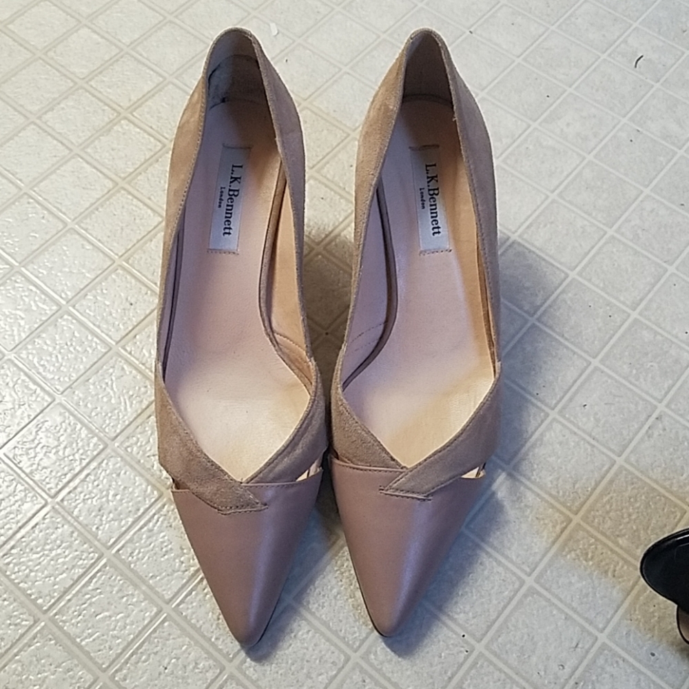 Neutral Suede L.K. Bennett Heels